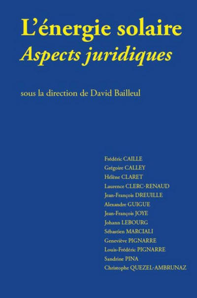 Energie solaire - Aspects juridiques, aspects juridiques