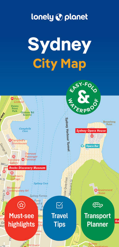 Livres Loisirs Voyage Guide de voyage Sydney City Map 2ed -anglais- Lonely Planet