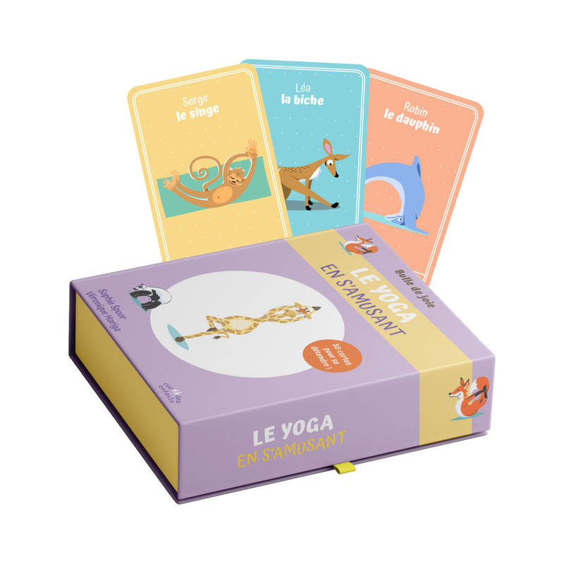 Jeux et Jouets Livres Parentalité Coffret Bulle de joie - Le yoga en s’amusant, dès 6 ans, 50 cartes pour se détendre ! Véronique Hariga, Sophie Spoor