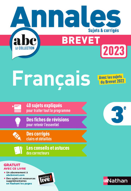 Annales Brevet 2023- Français - Corrigés