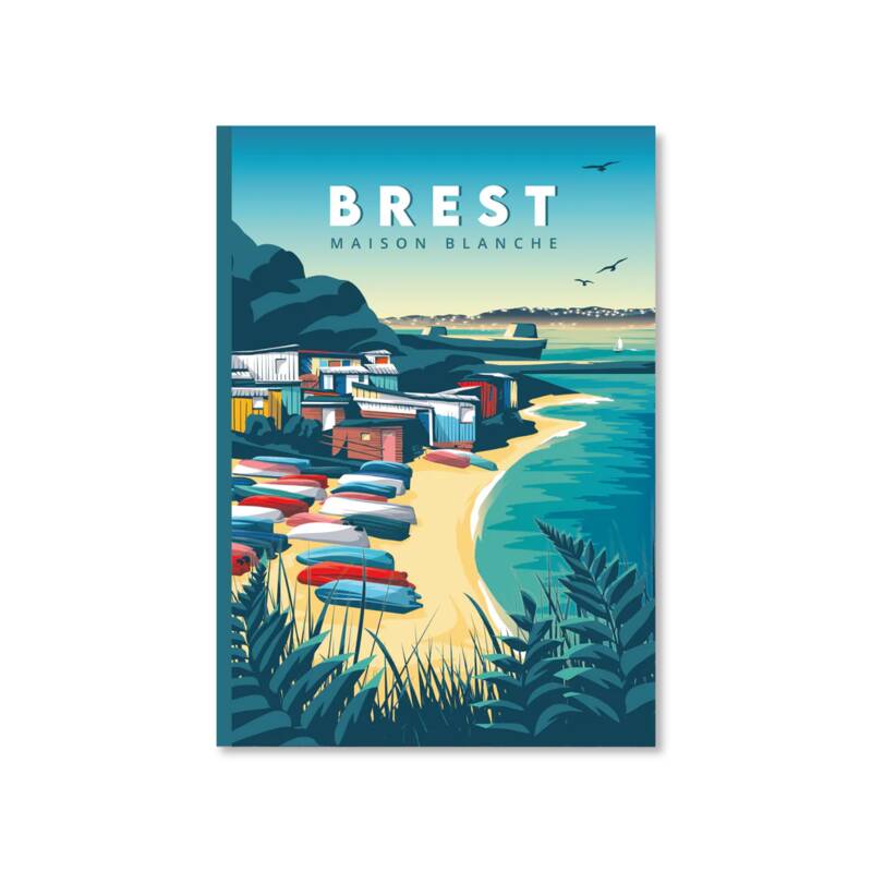 Carnet "Brest, Maison blanches"