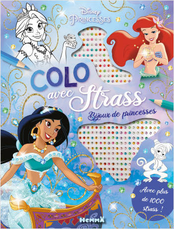 Disney Princesses - Colo avec strass - Bijoux de princesses - Avec plus de 1000 strass !