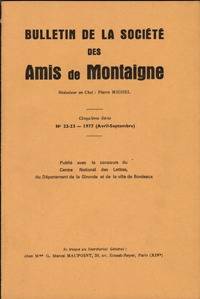 Bulletin de la Société des amis de Montaigne. V, 1977-2, n° 22-23