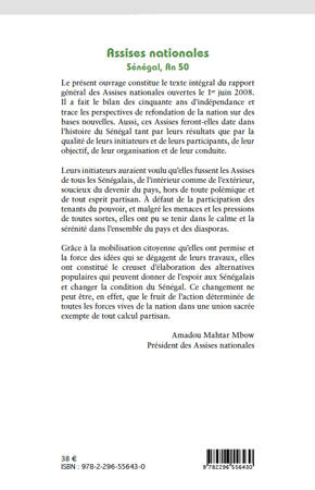 Livres Sciences Humaines et Sociales Sciences politiques Assises nationales, Sénégal, An 50 - Bilan et perspectives de refondation Amadou-Mahtar M'Bow