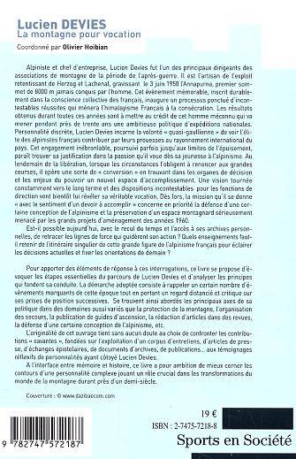 Lucien Devies, [actes du colloque organisé par le Comité scientifique de la Fédération des Clubs alpins français, mai 2003]