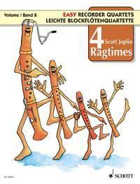 Vol. 8, 4 Ragtimes, Vol. 8. recorder quartet. Partition d'exécution.