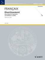 Divertissement, pour basson et quintette ou orchestre à cordes. bassoon and string quintet or string orchestra. Partition.