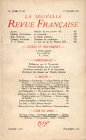 La Nouvelle Revue Française N° 269 (Février 1936)