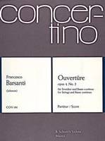 Overture D Minor, op. 4/2. strings and basso continuo. Partition.