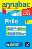 Annales du bac Annabac 2023 Philo Tle générale, méthodes & sujets corrigés nouveau bac