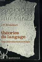 THEORIES DU LANGAGE - psychologie des sciences humaines n°70