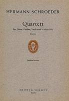 Quartet, op. 38. oboe, violin, viola and cello. Partition d'étude.