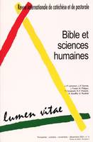 Lumen Vitae 2001/4 Bible et sciences humaines