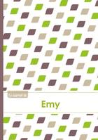 Le carnet d'Emy - Lignes, 96p, A5 - Pe´tales Vert Taupe Gris