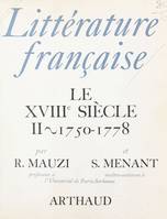 Littérature française : le XVIIIe siècle (2), 1750-1778