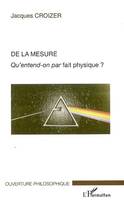 De la mesure, Qu'entend-on par fait physique ?