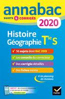 Histoire géographie terminale S / 2020, sujets et corrigés du bac Terminale S