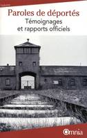 Paroles de déportés Témoignages et rapports officiels 3e édition