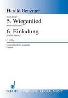 Six chorals, N° 5 et n° 6 Berceuse/Invitation. GeWV 45. mixed choir. Partition de chœur.