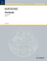 Postlude, for flute, clarinet, harp and string quartet. flute, clarinet, harp and string quartet. Partition et parties.