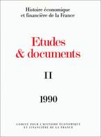 ÉTUDES ET DOCUMENTS - 1990