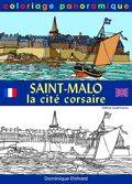 Saint-Malo, la cité corsaire - coloriage panoramique