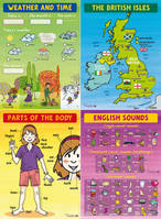 QUATRE POSTERS POUR LA CLASSE D'ANGLAIS EN PRIMAIRE