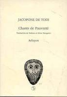 Chants de pauvreté [Paperback] Jacopone de Tod