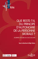 Que reste-t-il du principe d'autonomie de la personne morale ? - Journée d'études du DJCE de Lyon