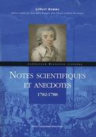 Notes scientifiques et anecdotes, 1782-1788