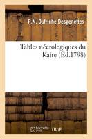 Tables nécrologiques du Kaire