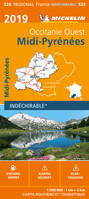 Carte Régionale Midi-Pyrénées 2019