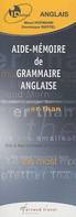 REFLEX GRAMMAIRE ANGLAISE