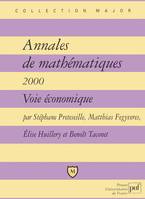 Annales de mathématiques 2000, voie économique