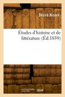 Études d'histoire et de littérature