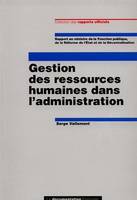 GESTION DES RESSOURCES HUMAINES DANS L'ADMINISTRATION