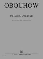 Preface du livre de vie --- 2 pianos, 4 solistes et orchestre