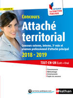 Concours Attaché territorial - Catégorie A - intégrer la fonction publique - 2018-2019, Format : ePub 3