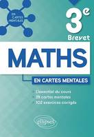 Mathématiques - Troisième, 28 cartes mentales et 102 exercices corrigés