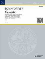 Triosonata a minor, op. 37/5. flute (oboe/violin), viola da gamba (bassoon/cello) and basso continuo (harpsichord/piano). Jeu de parties.