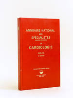 Annuaire National des Spécialistes qualifiés exclusifs en cardiologie 1978-79