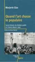Quand l'art chasse le populaire, Socio-histoire du théâtre public en France depuis 1945