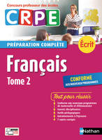 2, Français Tome 2 - Préparation complète - Ecrit - Concours professeur des écoles - 2017