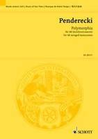 Polymorphia, pour 48 instruments à cordes. string orchestra. Partition d'étude.