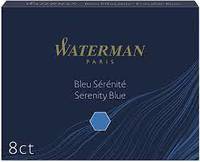 Cartouche waterman longue standard encre bleue effaçable étui 8 unités