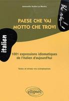 Paese che vai, motto che trovi • 1001 expressions idiomatiques de l'italien d'aujourd'hui (niveau 2), Livre