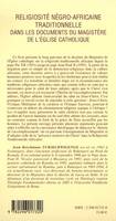 Religiosité négro-africaine traditionnelle dans les documents, Du magistère de l'Eglise catholique (1951-1995)