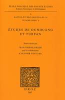 Etudes de Dunhuang et Turfan