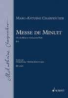 Messe de Minuit H 9, mixed choir (SATB) with soloists (SSATB), 2 flutes, strings and basso continuo. Réduction pour piano.