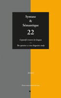 Syntaxe & Sémantique, n° 22/2022, L'optatif à travers les langues - The optative : a cross-linguistic study